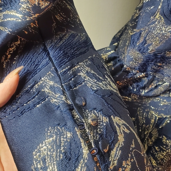 Chi Chi London Jacquard Mini Blue Dress NWT Never Worn - Picture 6 of 10